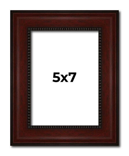 5x7 Distressed Brown Picture Frame - UV Acrylic, Foam Board Backing, Hanging Hardware